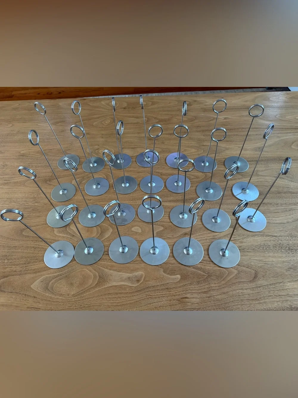 27 Silvertone Photo and Place Card Holders